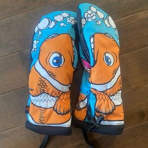 Celtek Snowboard Mittens (Youth Large) Clown Fish design